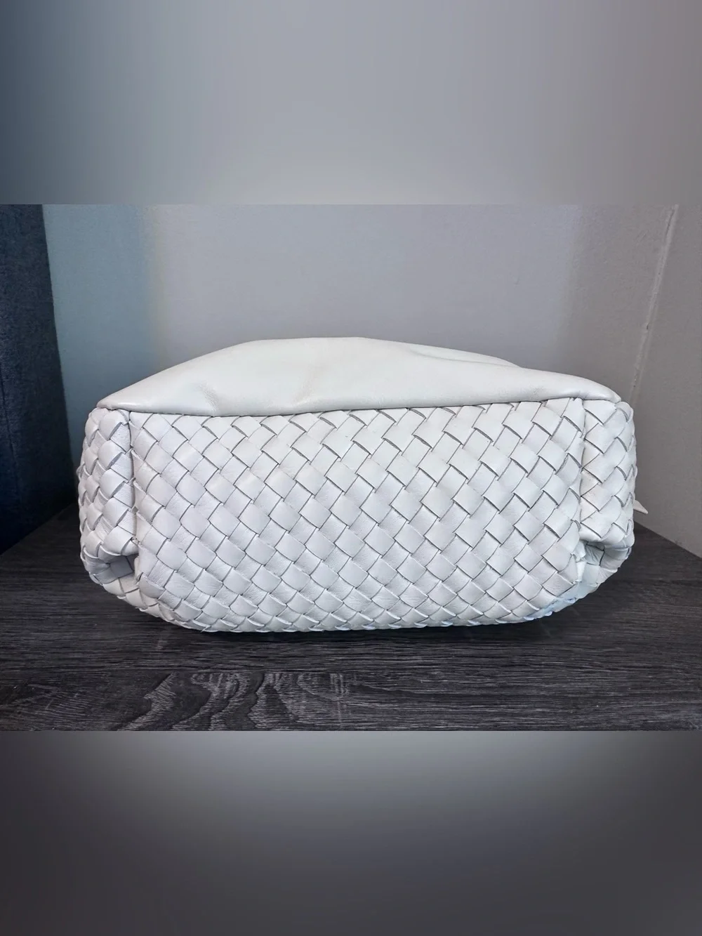 Daniella Lehavi Woven White Leather Bonnie Bag